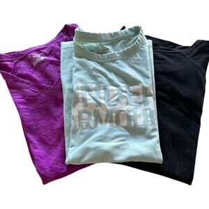 Womens Athletic Shirts Bundle Size XL Pink Black Teal Workout Gym Hiking Outdoor